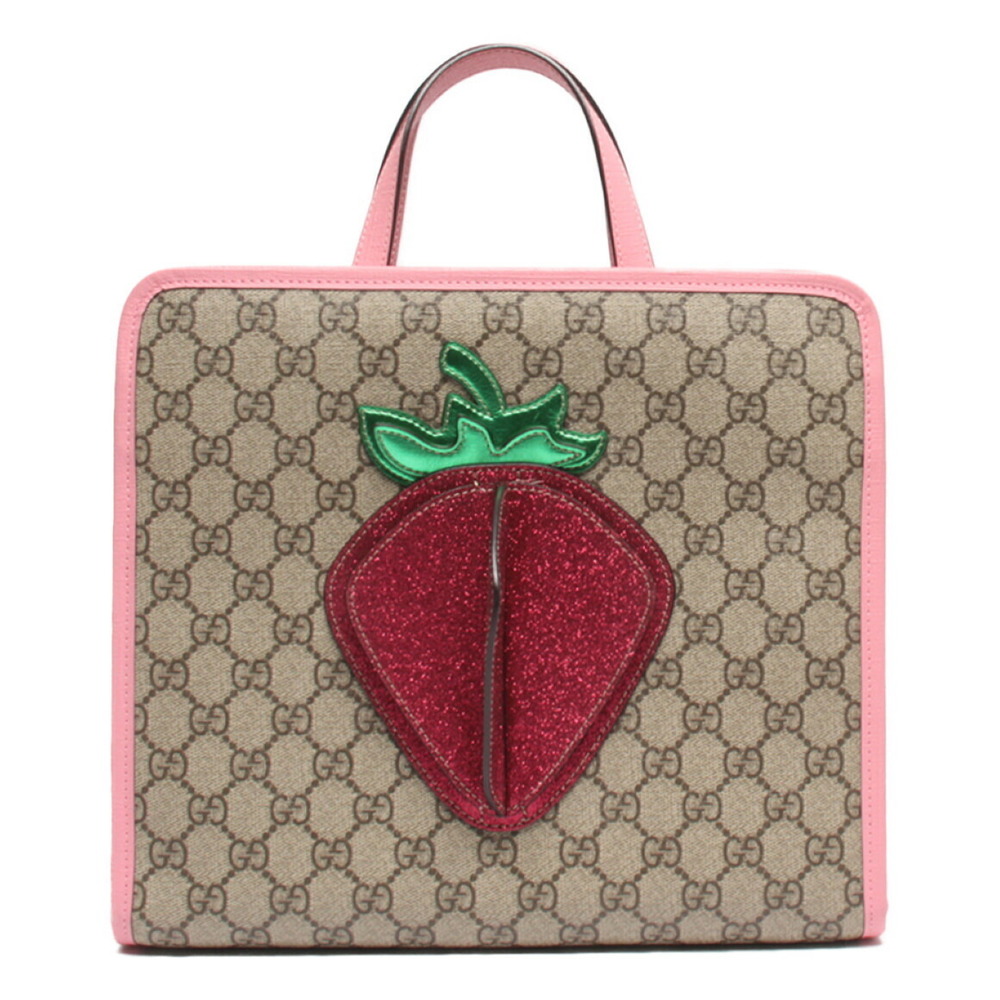 Gucci 3D Strawberry Handbag GG Supreme Canvas